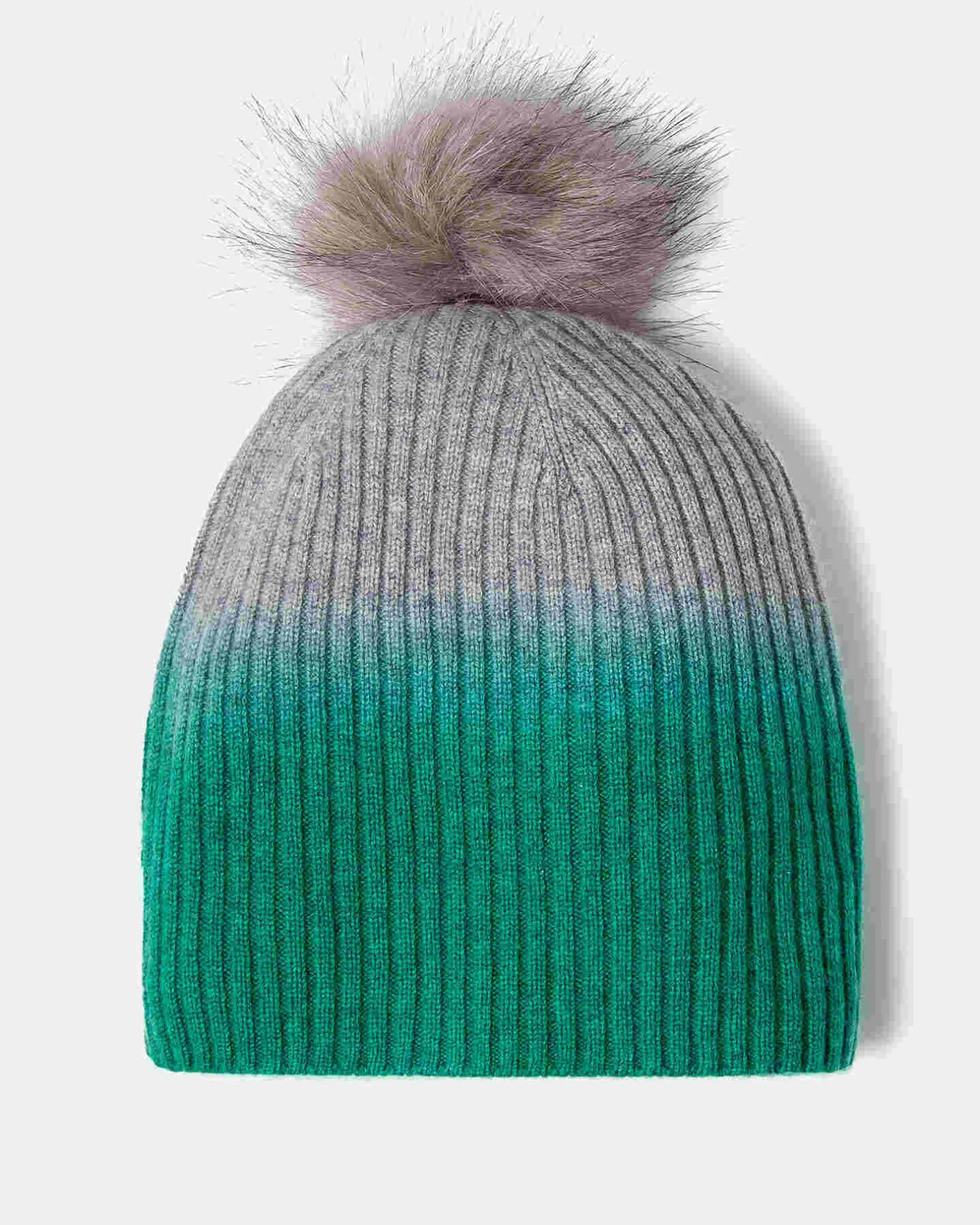 Bonnet Cachemire Pompon Tie And Dye
