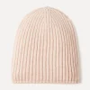 Bonnet Cachemire Uni Cotes Anglaises