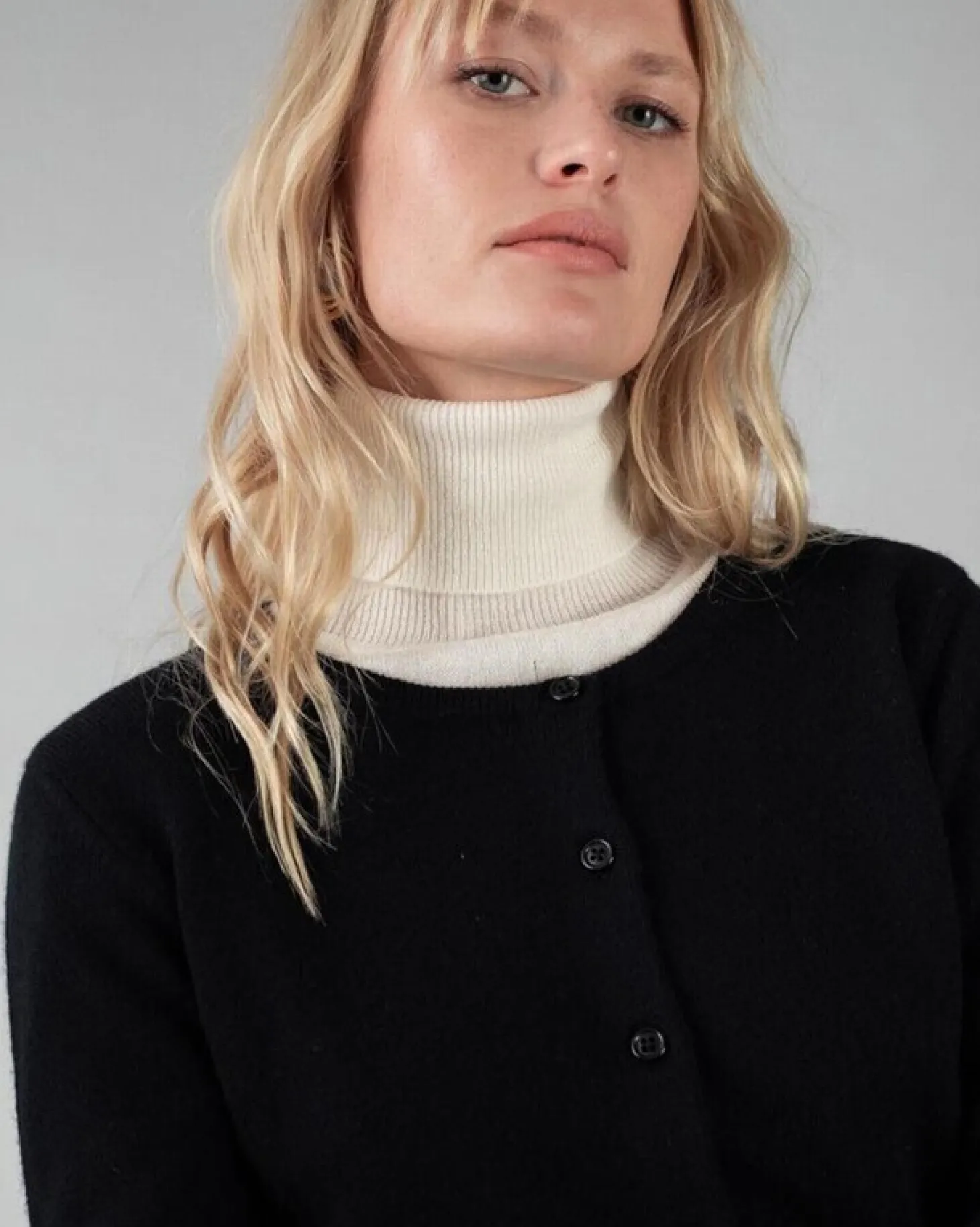 Cardigan Col Rond Manches Longues Basic