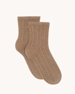 Chaussettes Cachemire Mini Torsades, 4 Fils