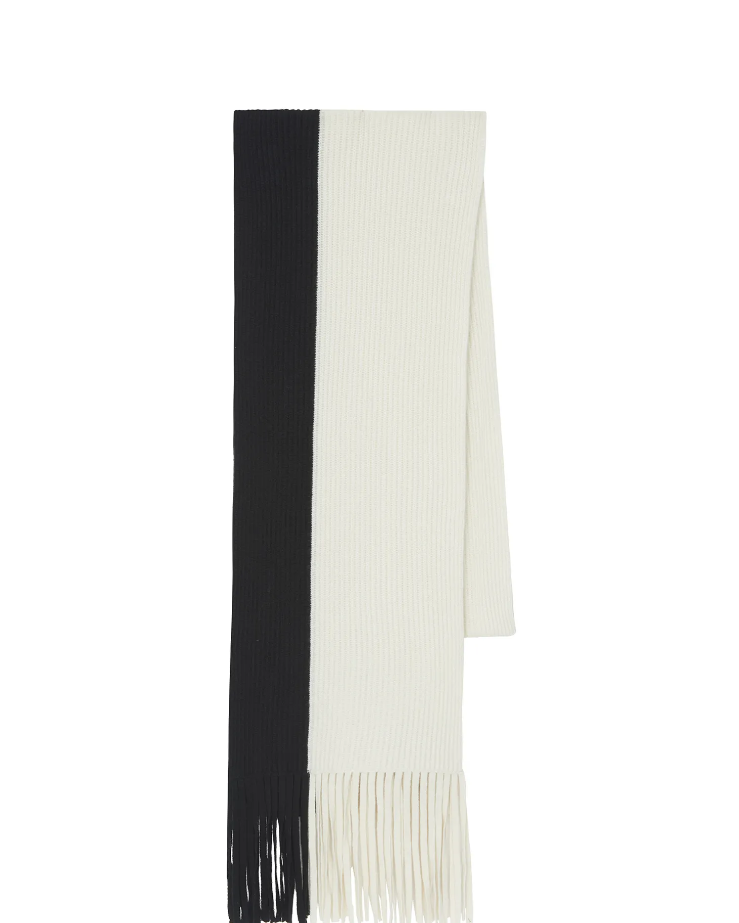 Echarpe Cachemire Longue A Franges