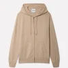 Gilet Cachemire A Capuche Zippe Homme