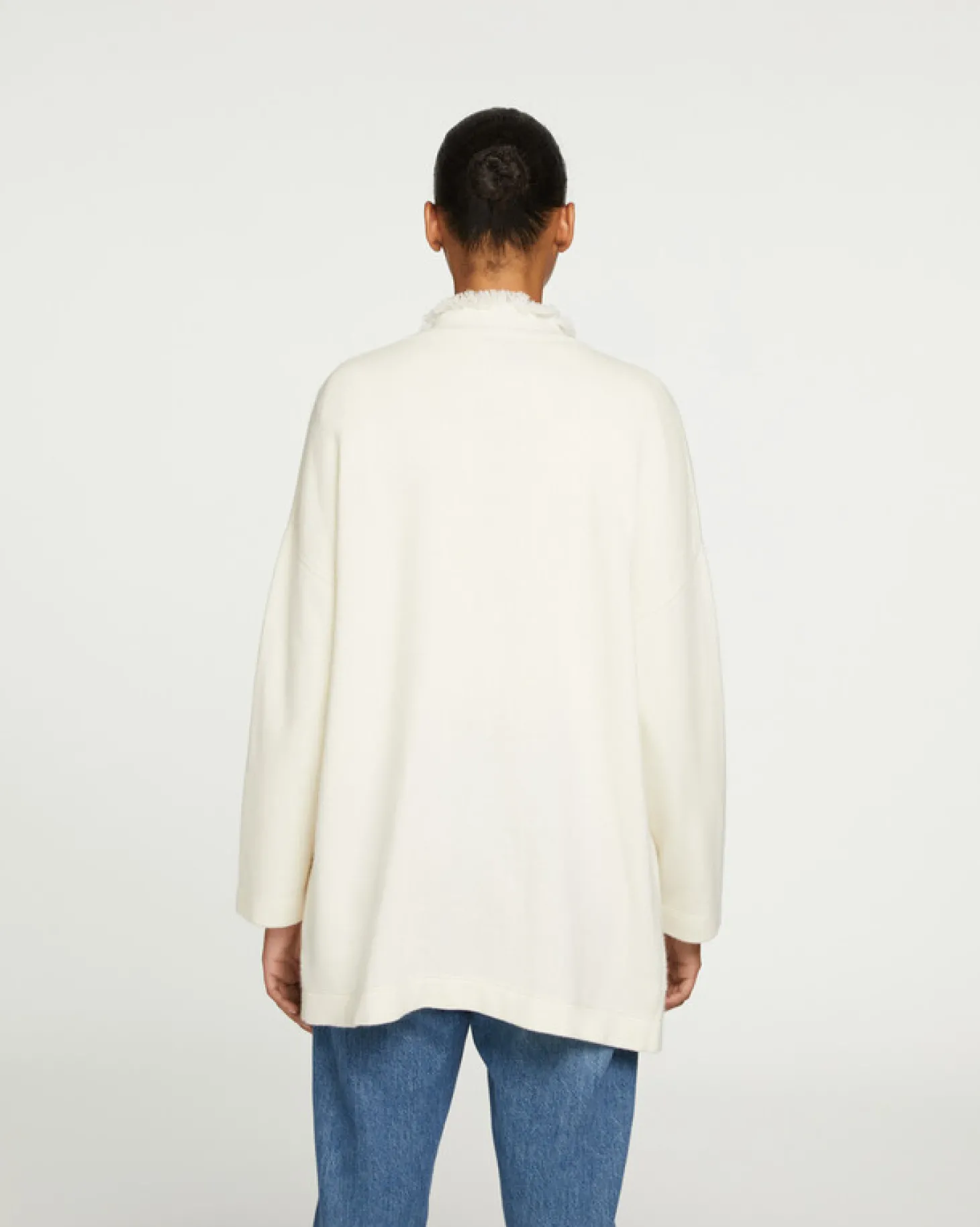 Gilet Cachemire Longs Bords Franges