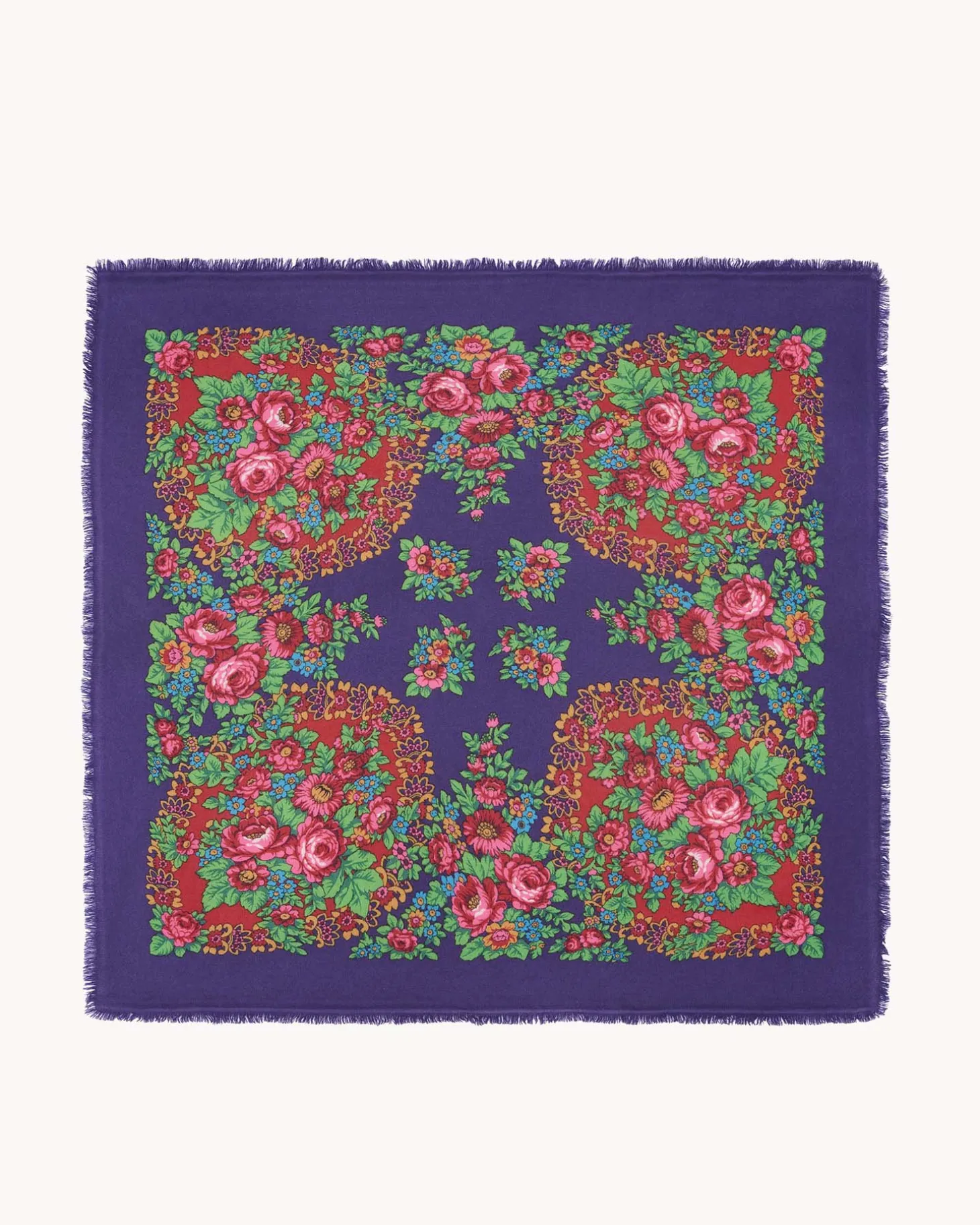 Grand Bandana Cachemire, 2 Fils
