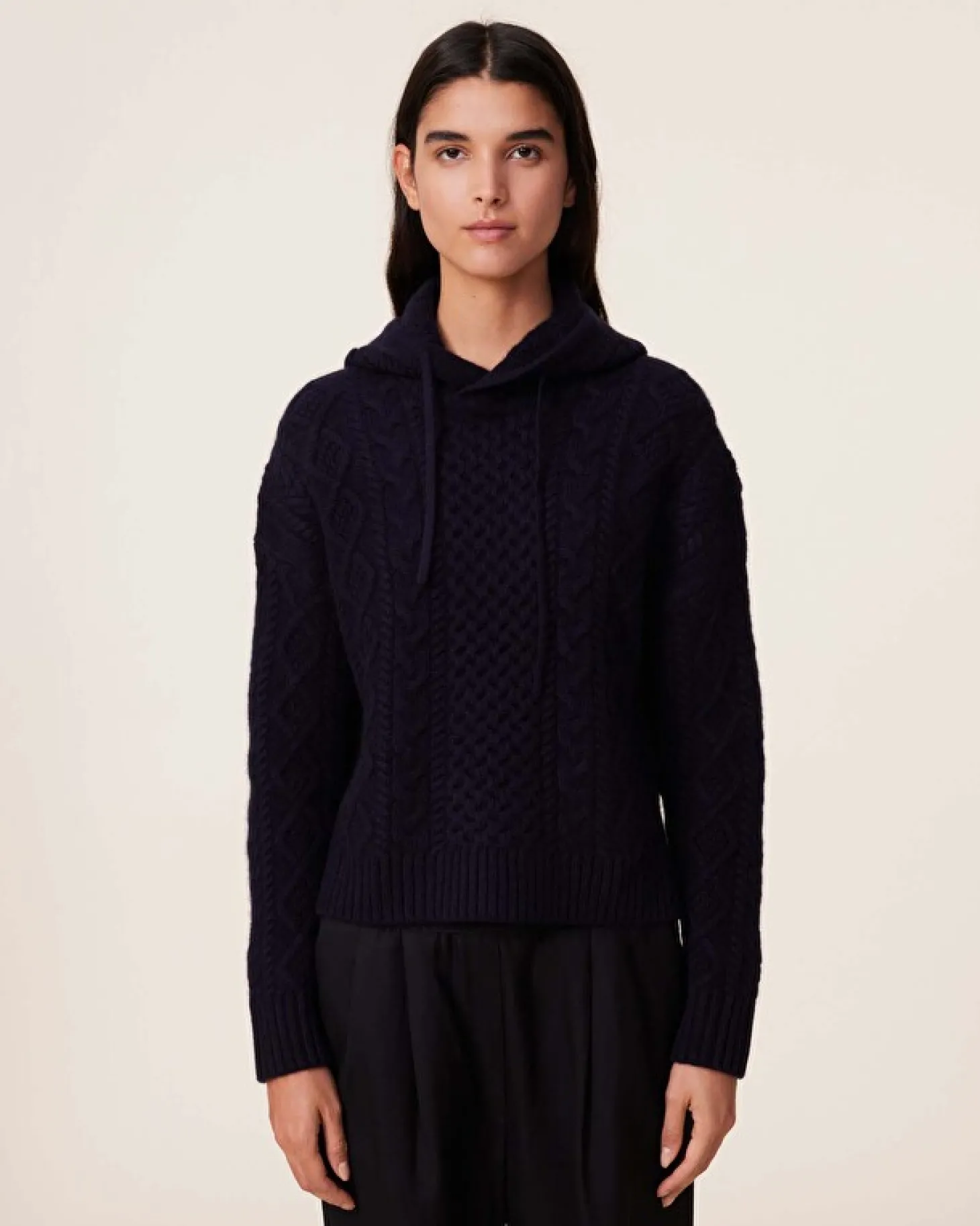 Hoodie Cachemire Torsade, 8 Fils