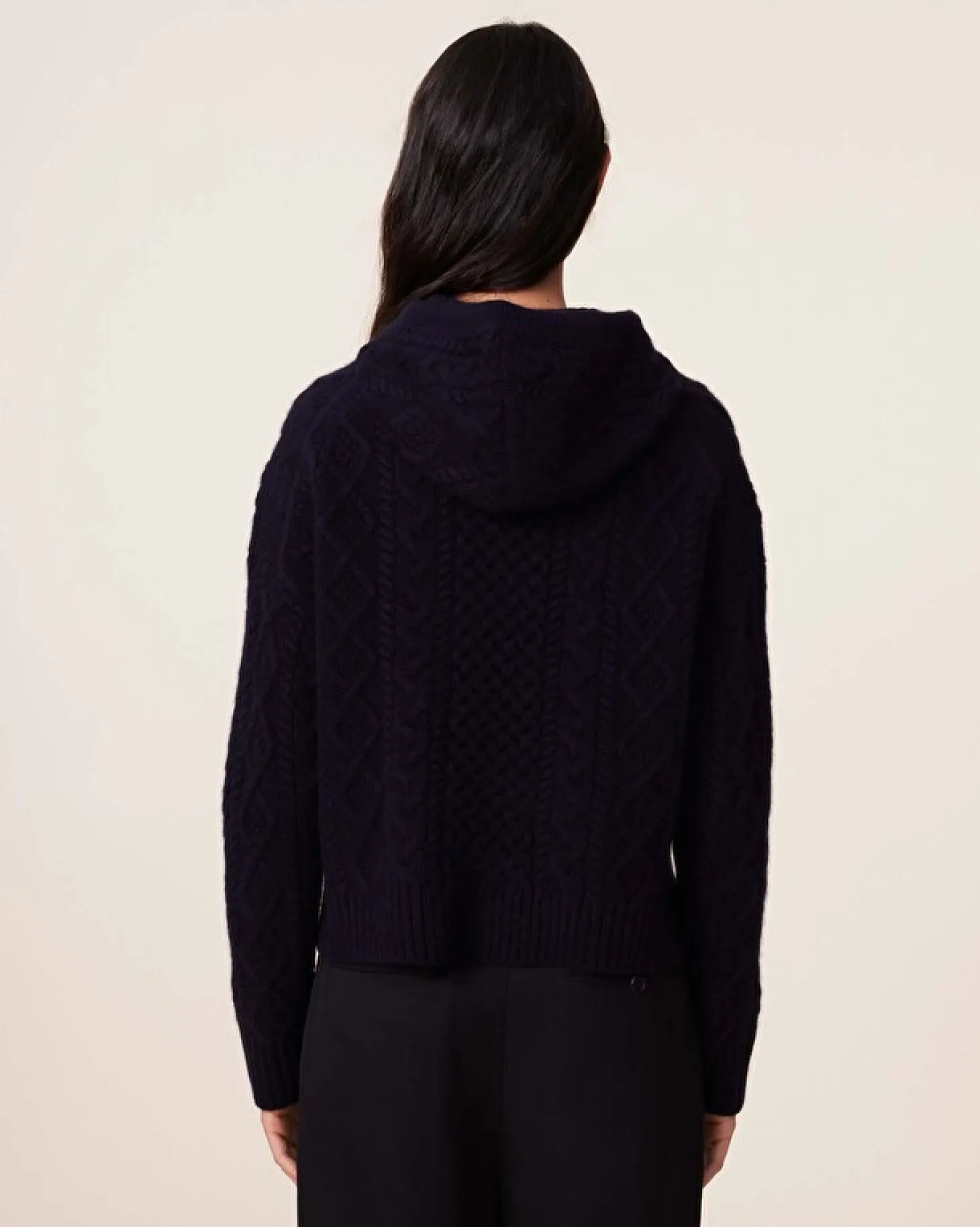 Hoodie Cachemire Torsade, 8 Fils