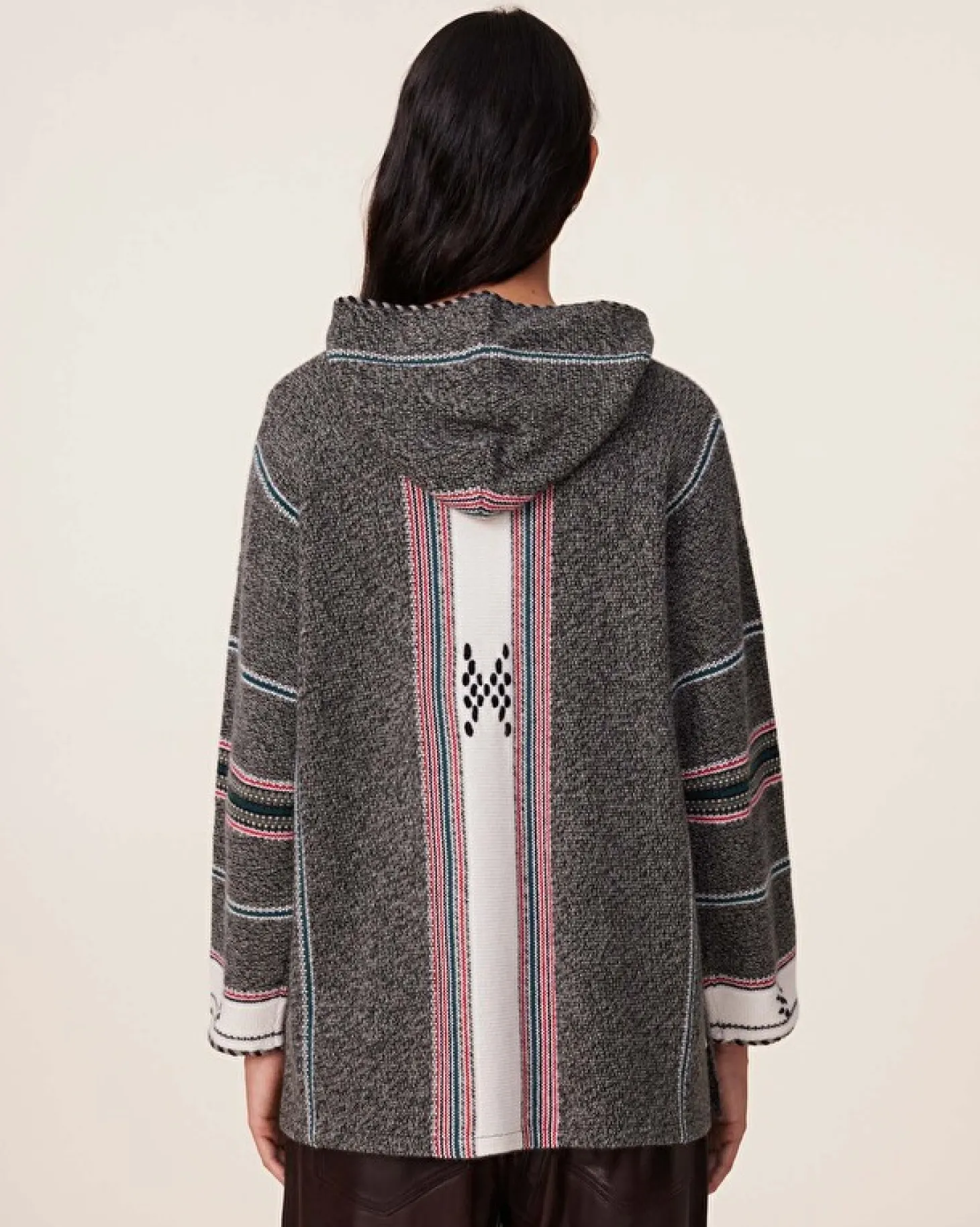 Hoodie Oversize Cachemire Jacquard, 6 Fils