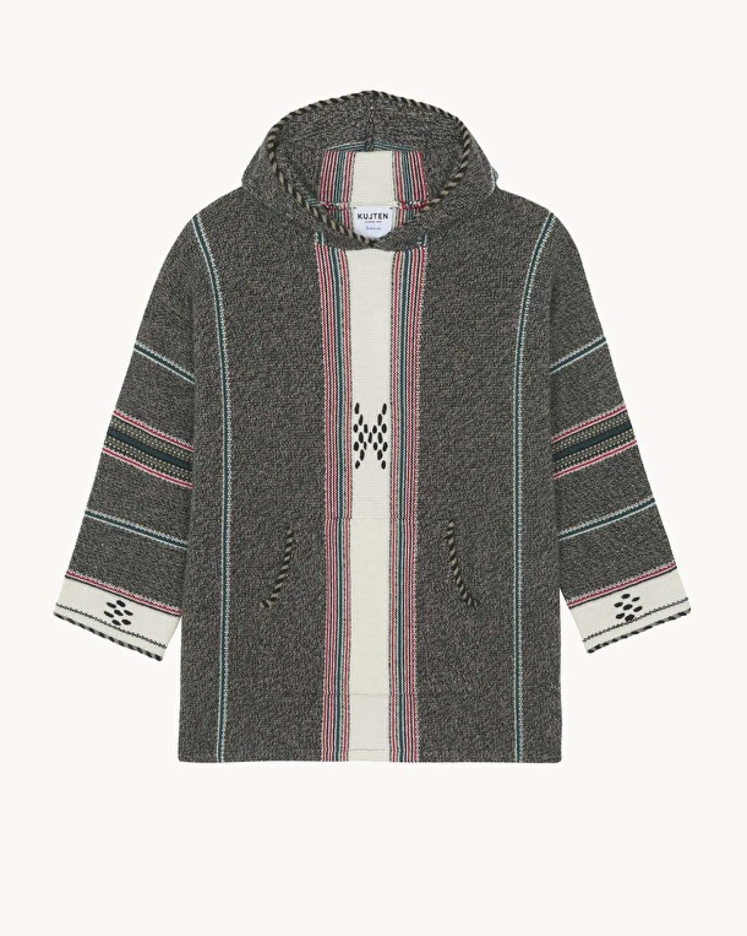 Hoodie Oversize Cachemire Jacquard, 6 Fils