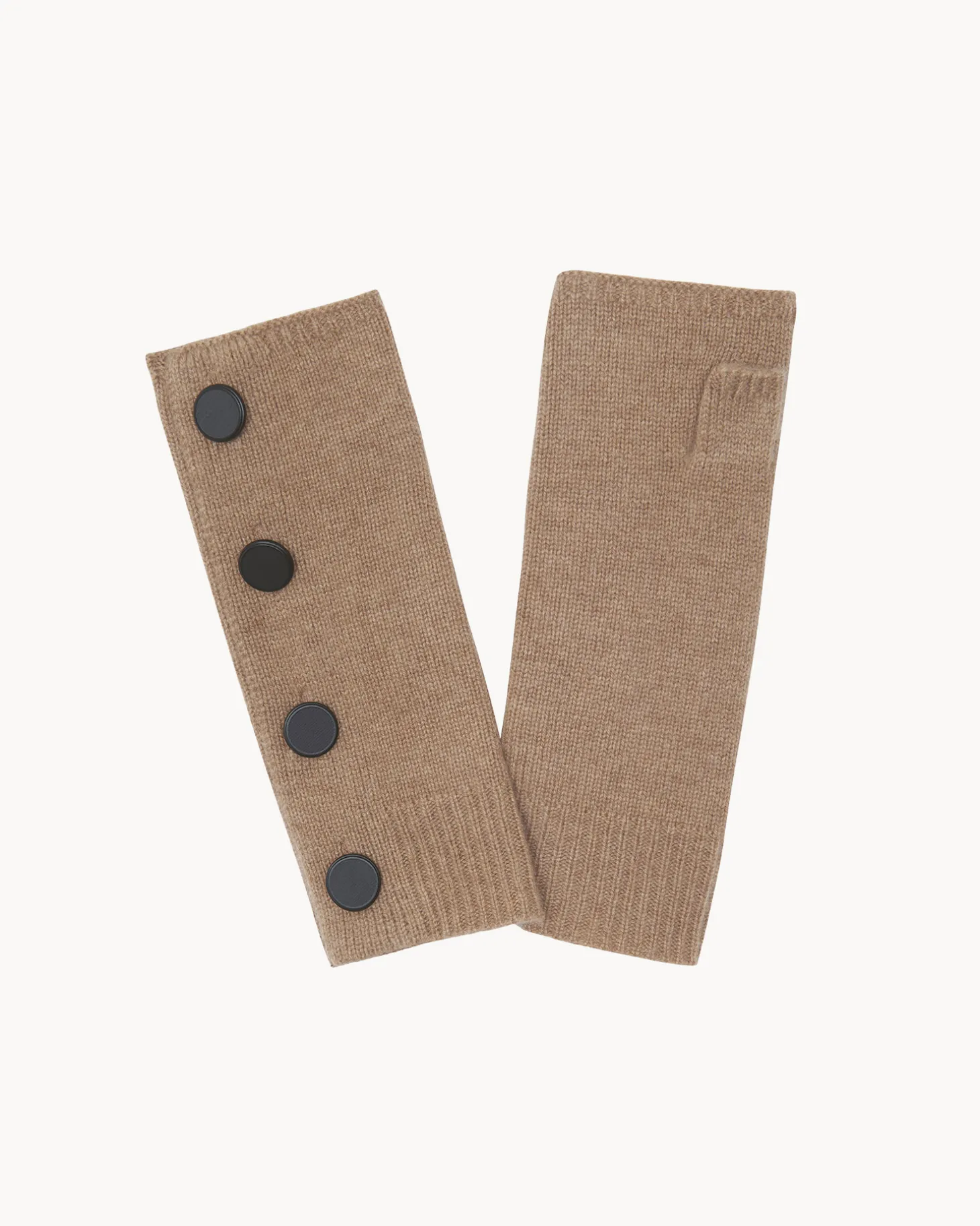 Mitaines Cachemire Avec Boutons, 4 Fils