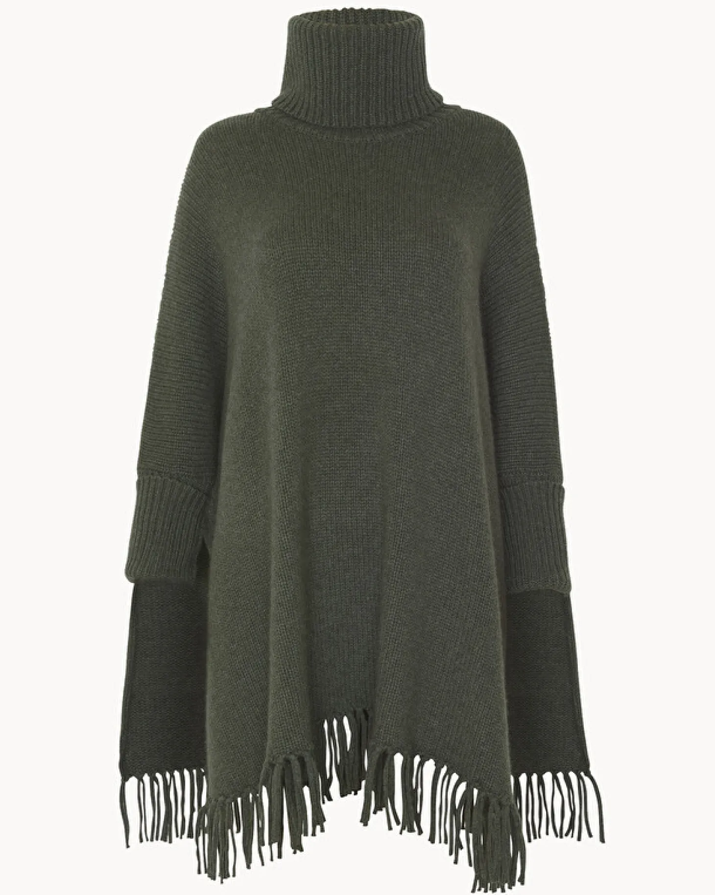 Poncho Cachemire A Franges Femme