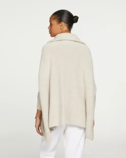 Poncho Cachemire Femme Col Camionneur