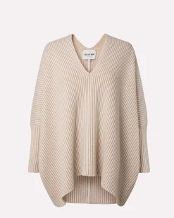 Poncho Col V Femme