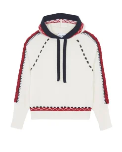 Pull A Capuche Cachemire, 6 Fils