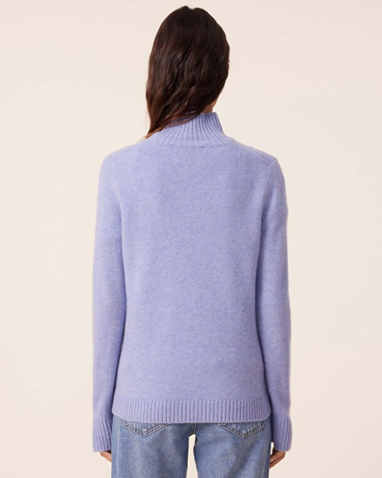 Pull Cachemire Col Cheminee, 4 Fils
