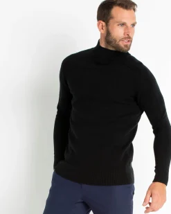 Pull Cachemire Col Montant Homme Uni