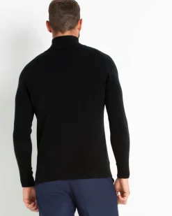 Pull Cachemire Col Montant Homme Uni