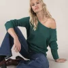 Pull Cachemire Col Rond Asymetrique