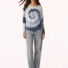 Pull Cachemire Col Rond Liquette Tie & Dye