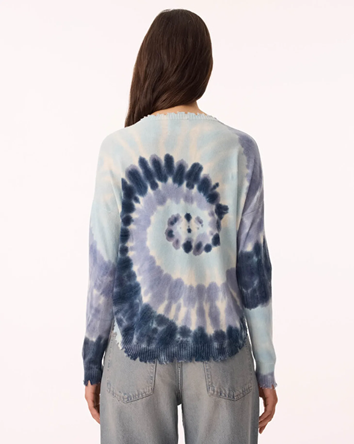 Pull Cachemire Col Rond Liquette Tie & Dye