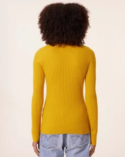 Pull Cachemire Col Rond Manches Cotelees, 2 Fils