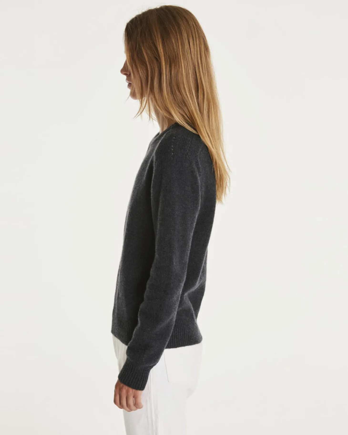 Pull Cachemire Col Rond Manches Longues