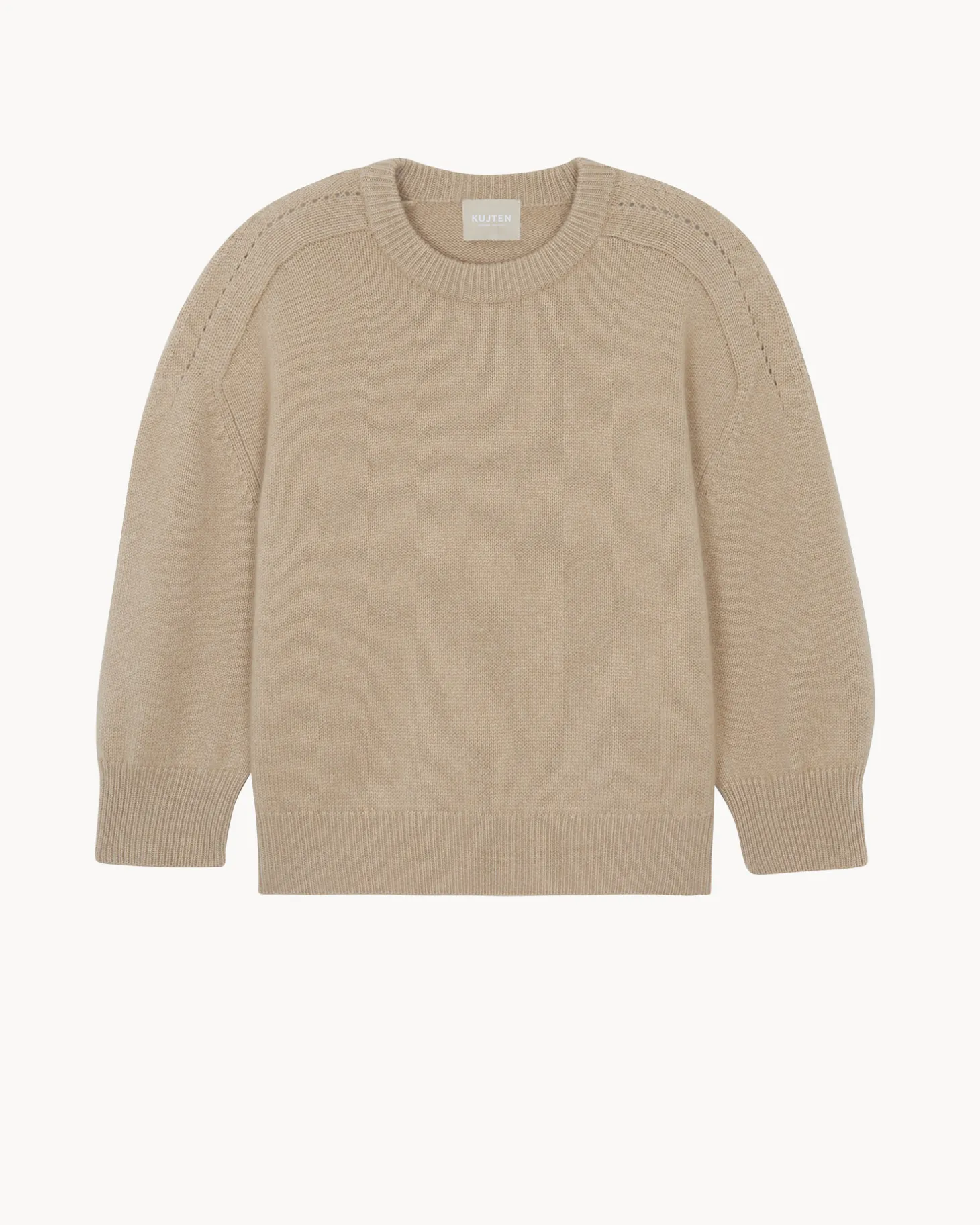 Pull Cachemire Col Rond Oversize, 8 Fils