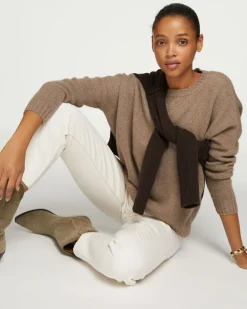 Pull Cachemire Col Rond Oversize Femme