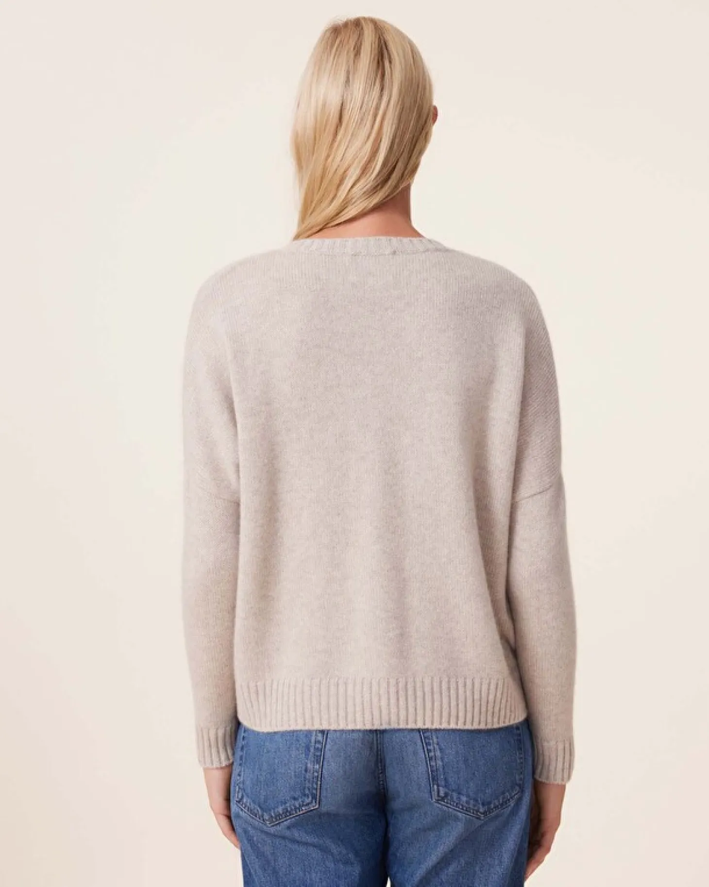Pull Cachemire Col Rond Oversize Femme, 6 Fils