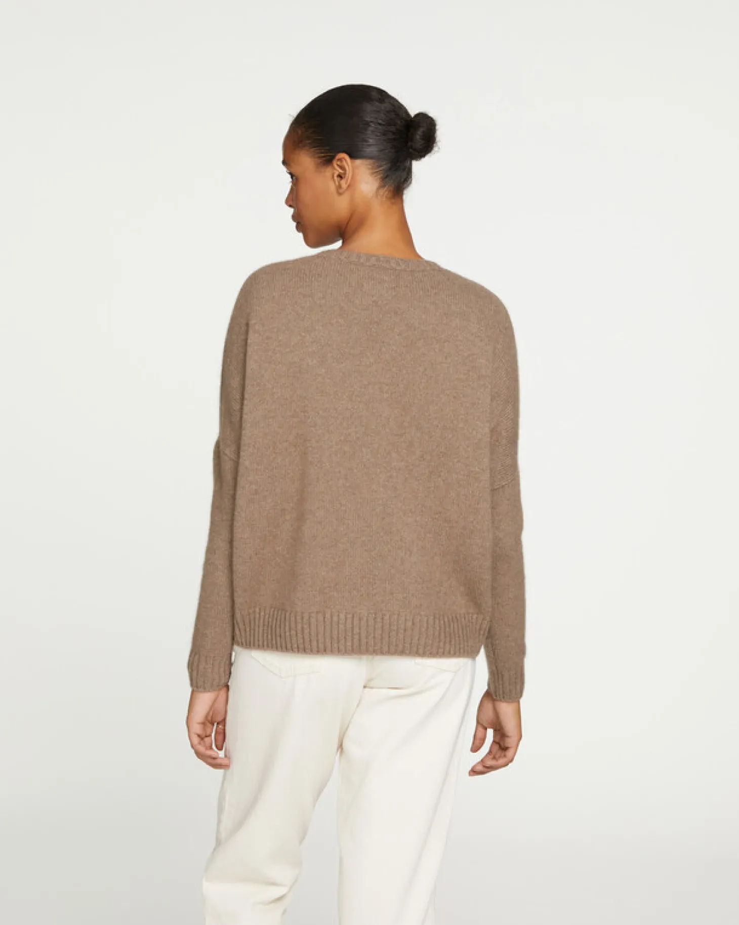 Pull Cachemire Col Rond Oversize Femme