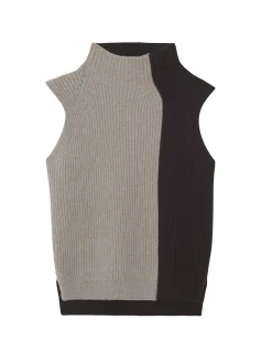 Pull Cachemire Col Roule Sans Manches