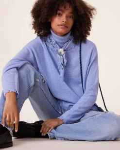 Pull Cachemire Col Roule Liquette, 2 Fils