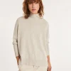 Pull Cachemire Col Roule Boutons Gold
