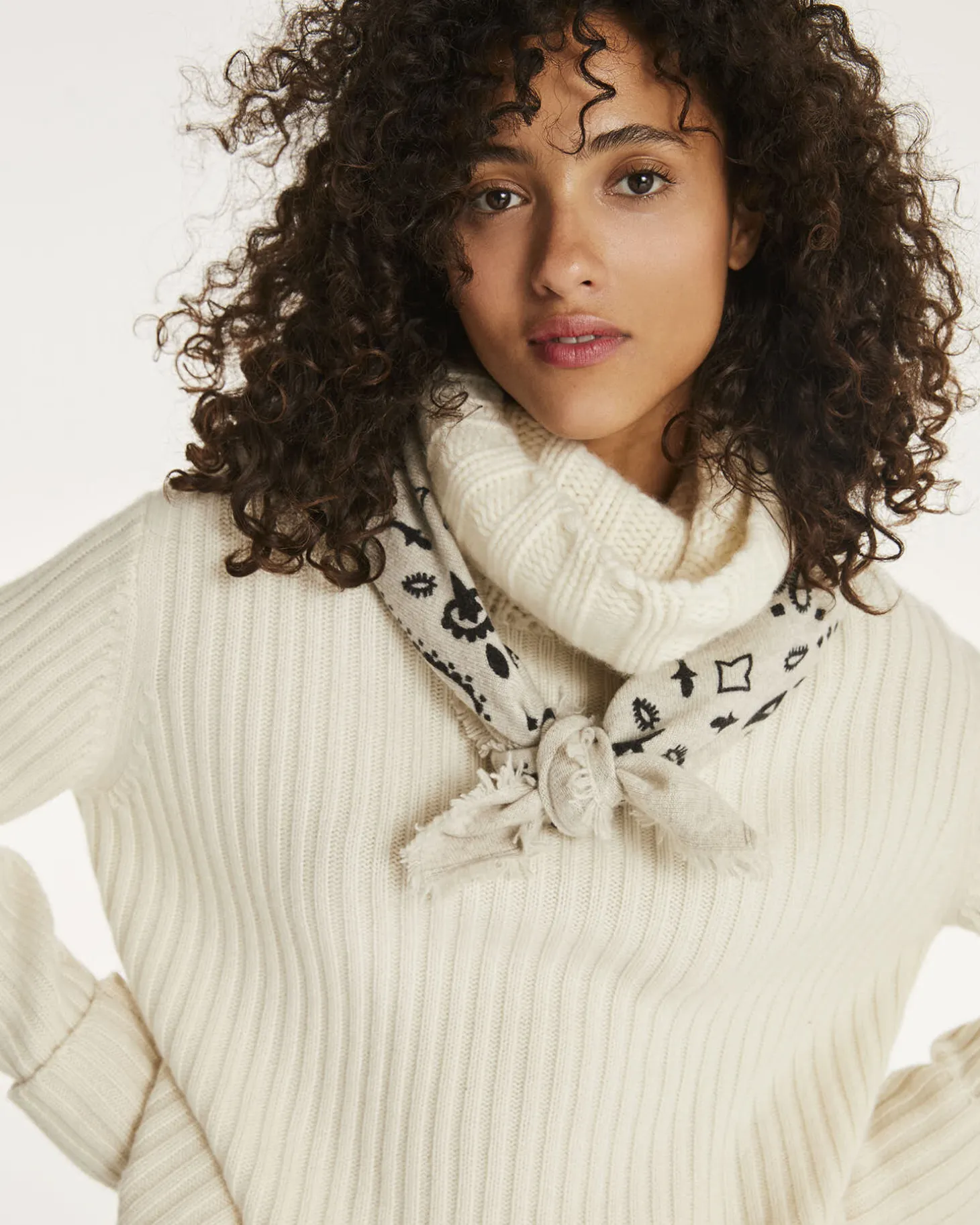 Pull Cachemire Col Roule Manches Longues
