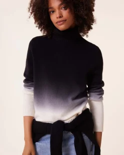Pull Cachemire Col Roule Dip Dye, 4 Fils