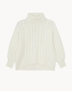 Pull Cachemire Col Roule Oversize Femme, 6 Fils
