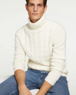 Pull Cachemire Col Roule Torsade