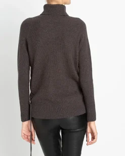 Pull Cachemire Col Roule Avec Lacets