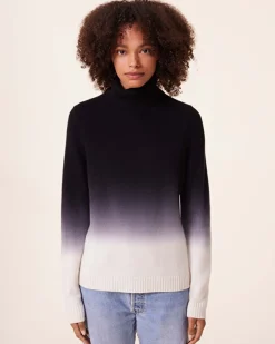 Pull Cachemire Col Roule Dip Dye, 4 Fils