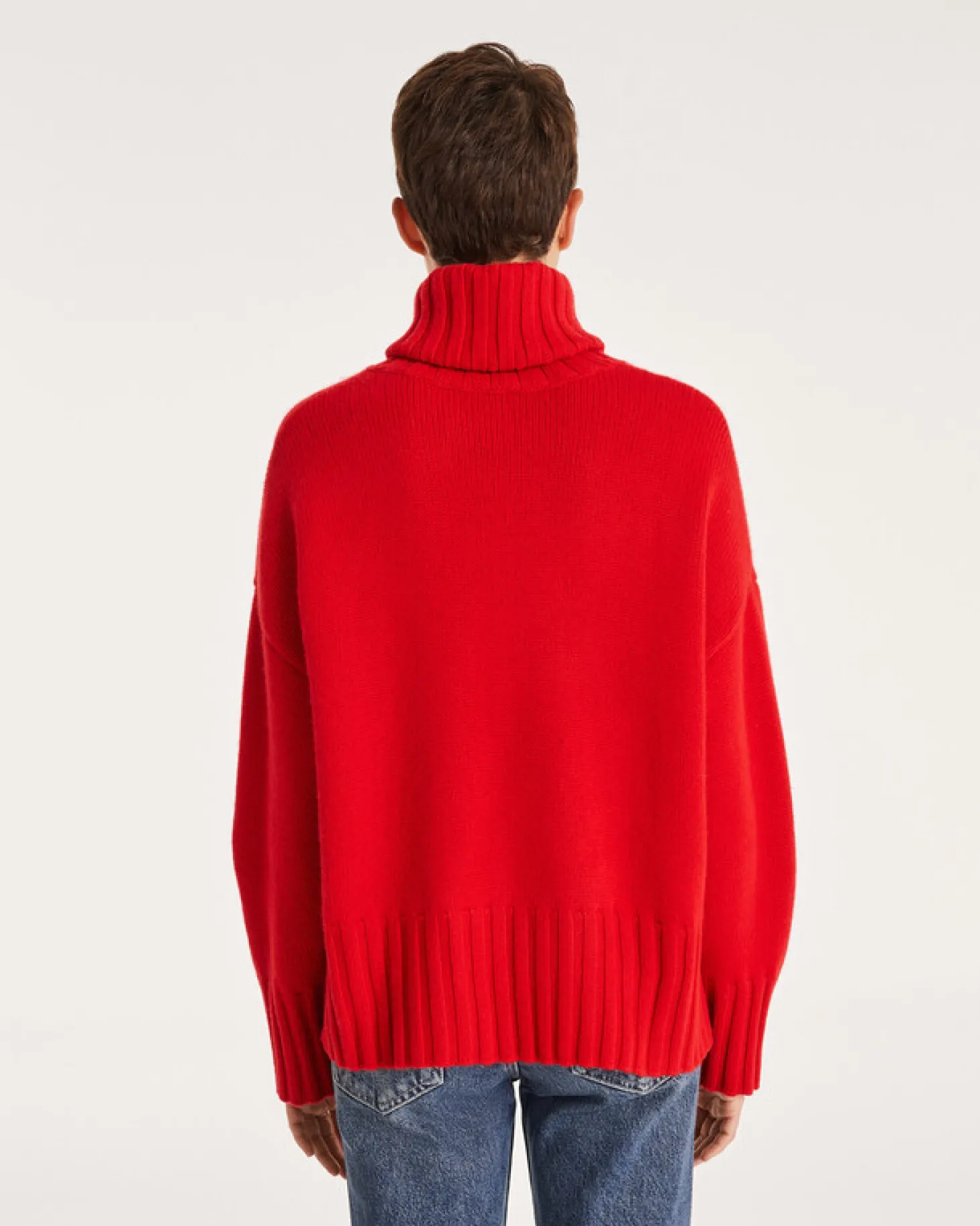 Pull Cachemire Col Roule Oversize Femme