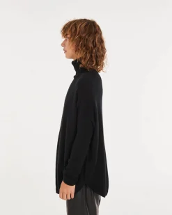 Pull Cachemire Col Roule Liquette Oversize