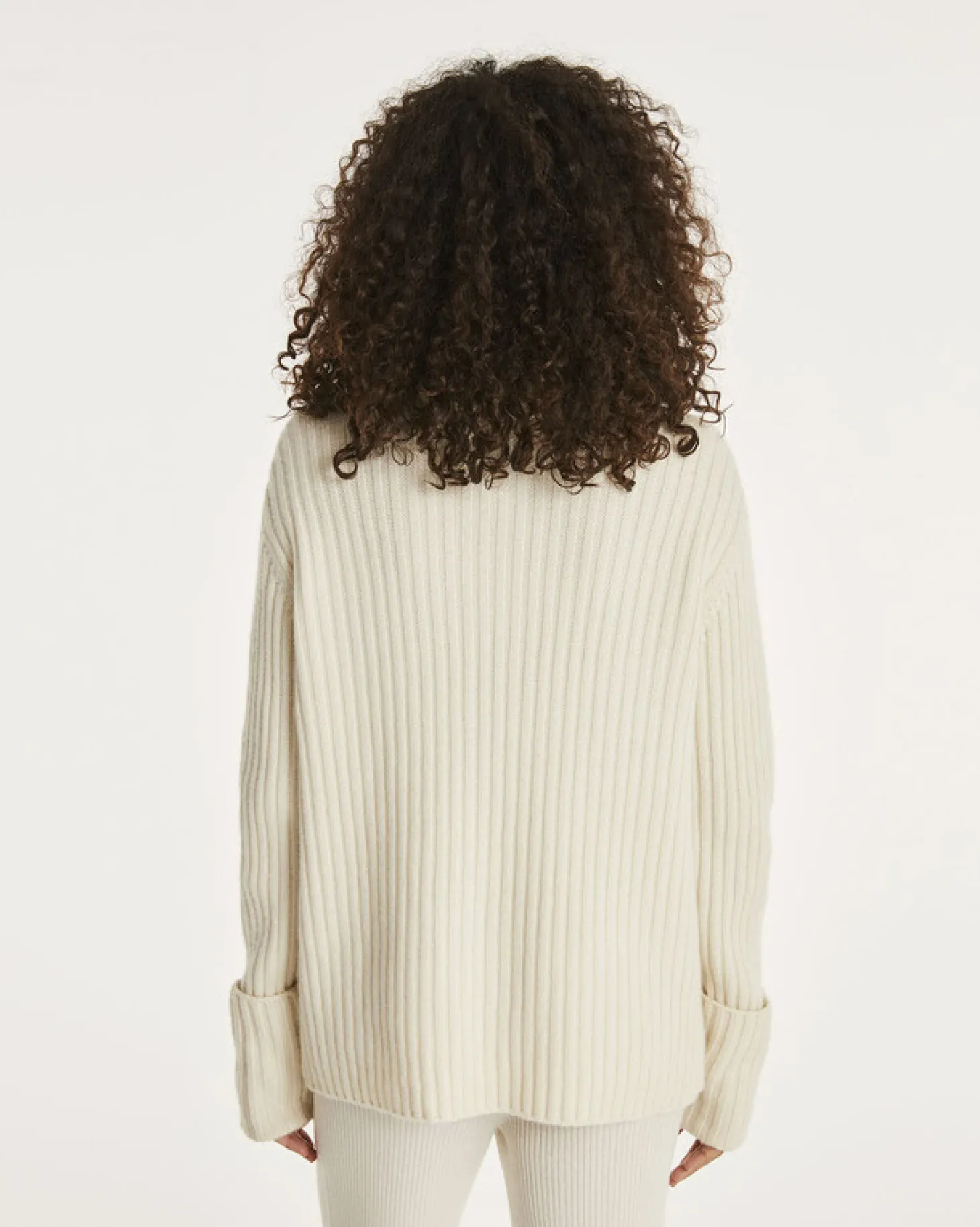 Pull Cachemire Col Roule Manches Longues