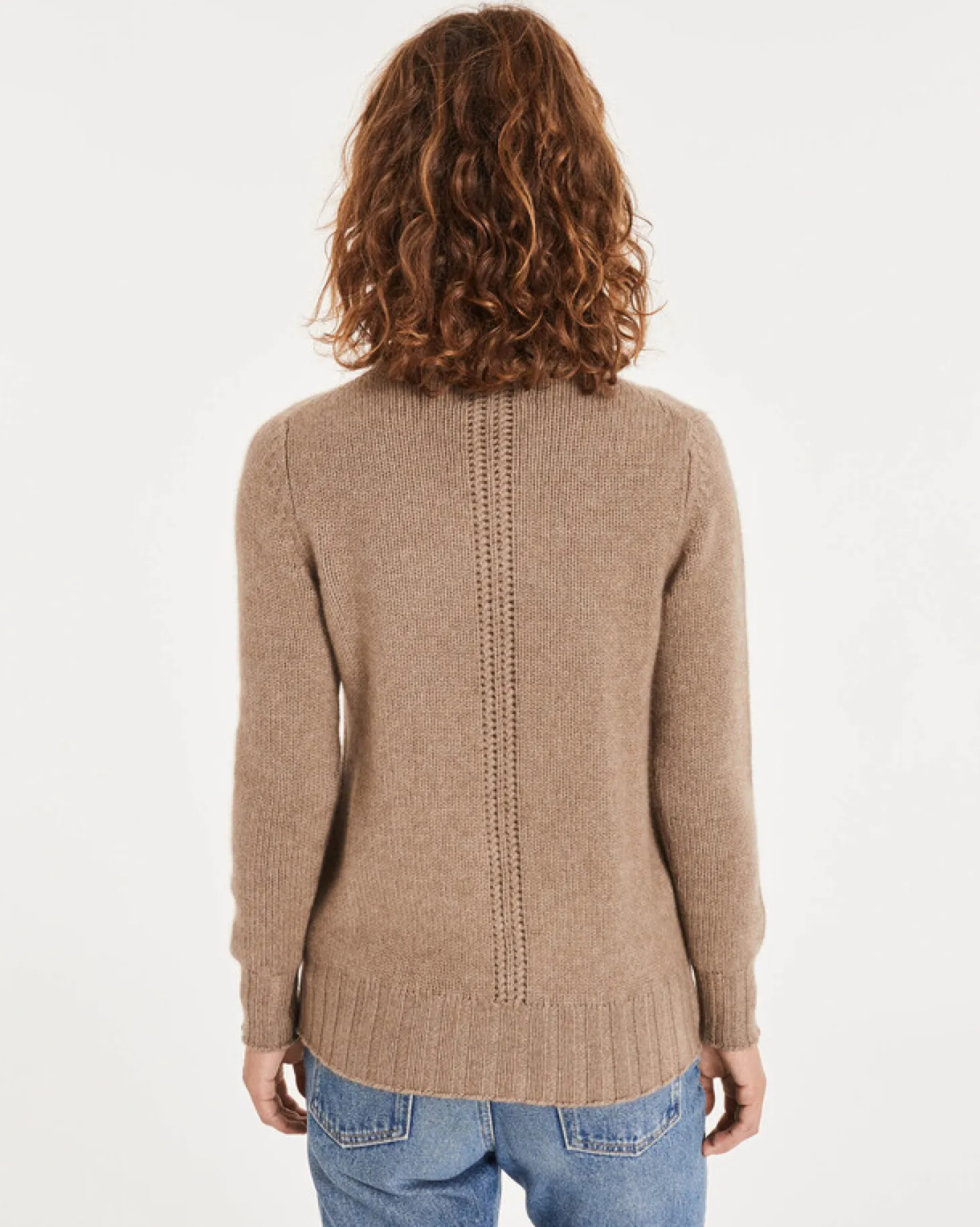Pull Cachemire Col Roule Double Femme