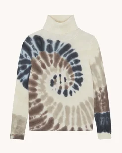 Pull Cachemire Col Roule Tie & Dye, 4 Fils