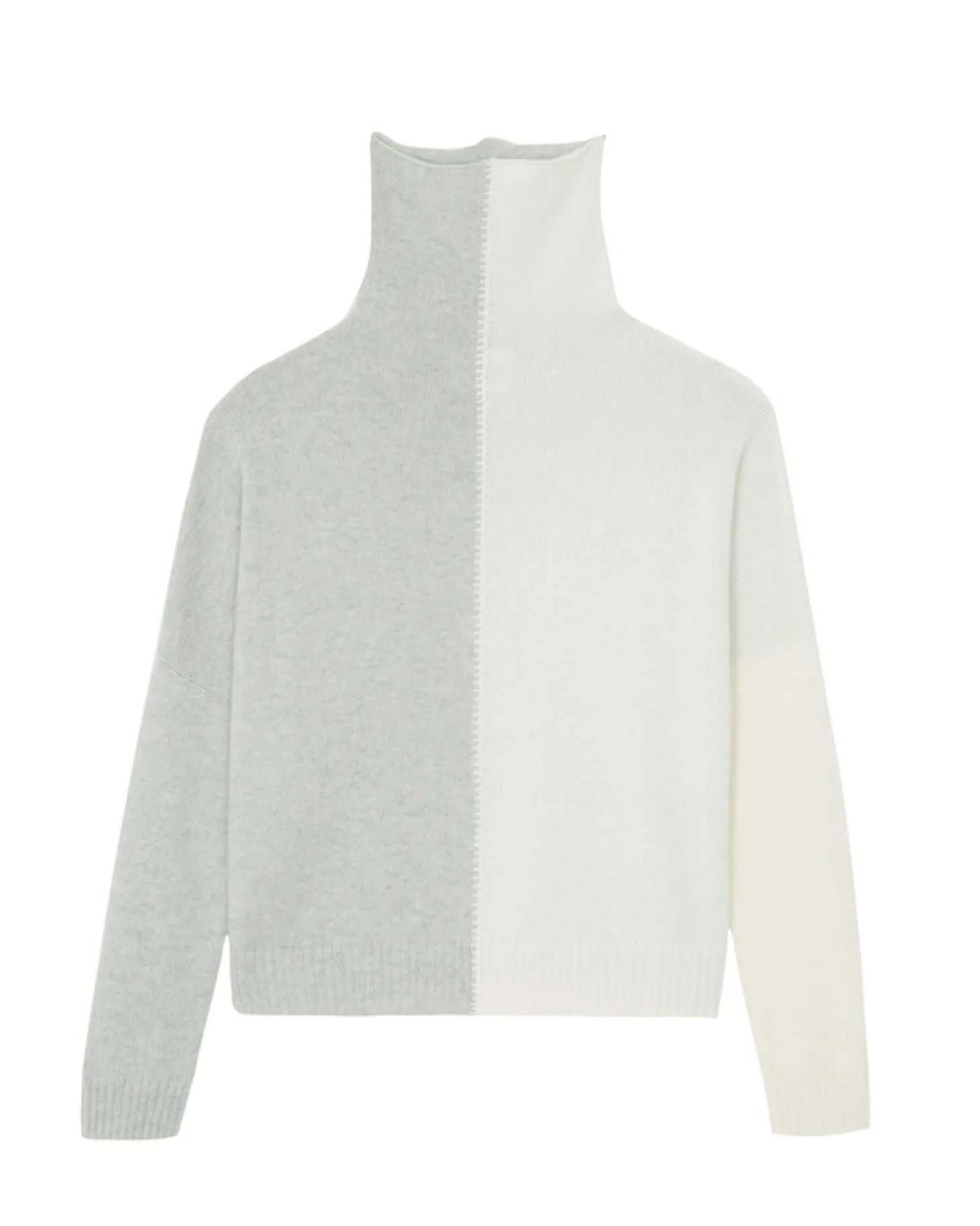 Pull Cachemire Col Roule Oversize Femme