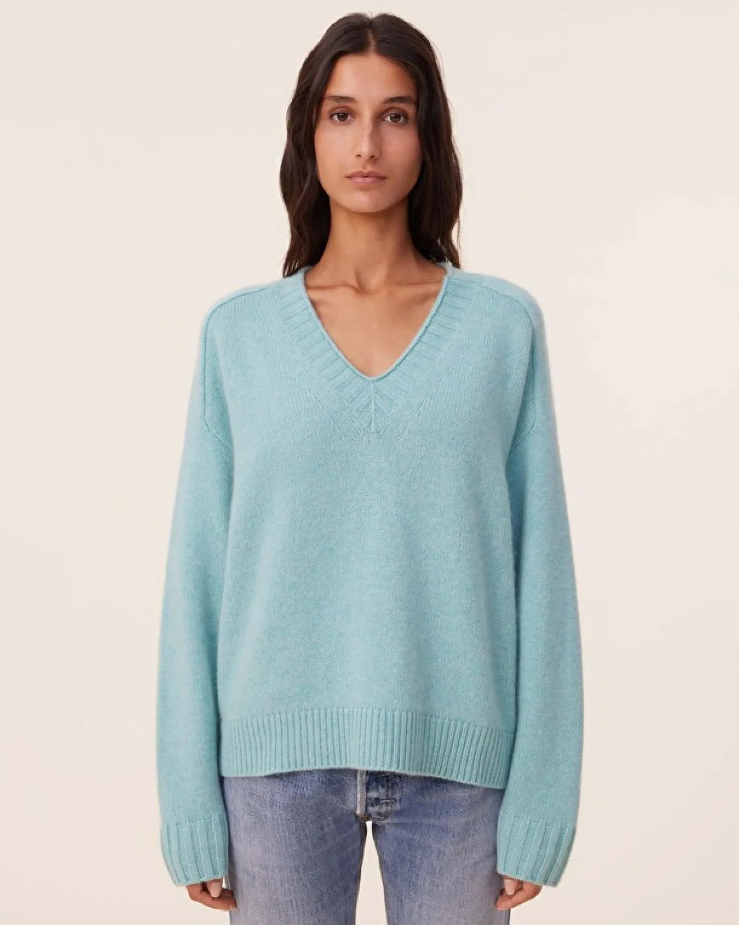 Pull Cachemire Col V, 6 Fils