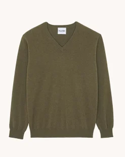 Pull Cachemire Col V Basic , 2 Fils