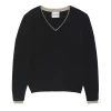 Pull Cachemire Col V Boyfriend Femme