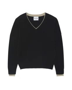Pull Cachemire Col V Boyfriend Femme