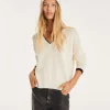 Pull Cachemire Col V Boyfriend Femme