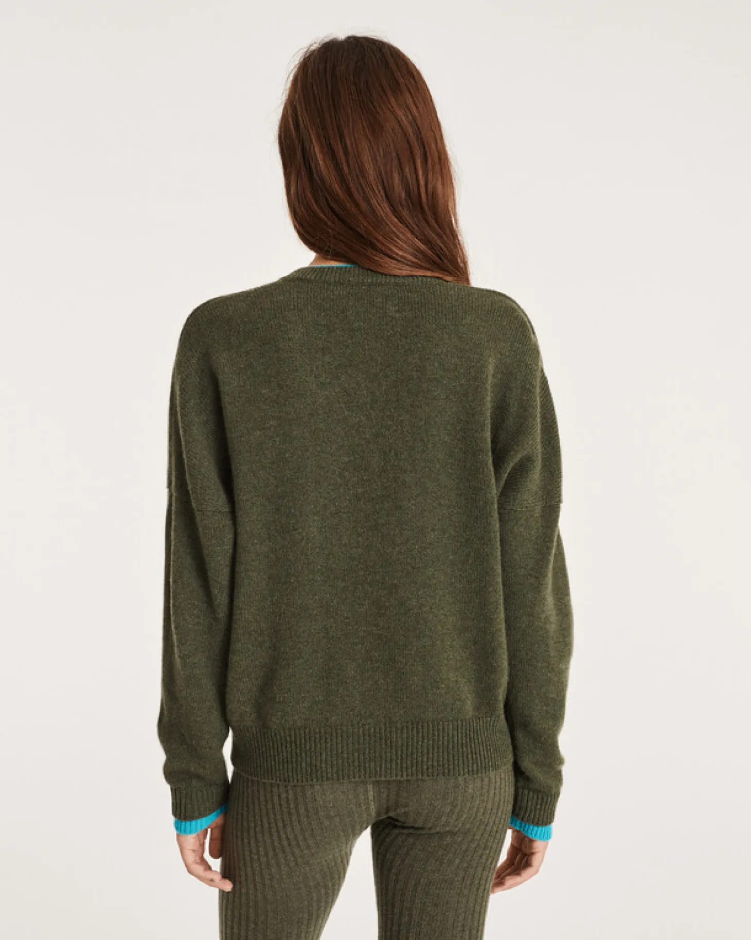 Pull Cachemire Col V Boyfriend Femme